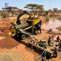 Planta Móvil de Lavado de Oro con Trommel Rotatorio de 30-50 TPH, Separador de Oro Aluvial, Recuperación de Oro Placer, Ahorro de Agua, África