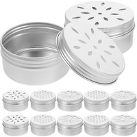 Boîtes en aluminium rondes de 80 ml, boîtes métalliques vides avec couvercles creux, contenants à épices rechargeables pour aromathérapie, diffuseurs d'air frais, bougies