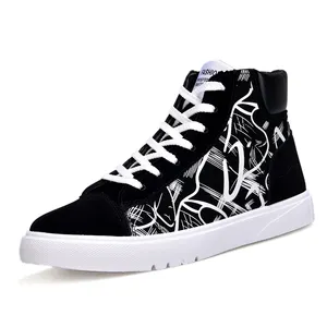 Reliable Supplier Brand Denim Canvas Upper Colorful Men's High Top Fashion Sneakers Summer 2020