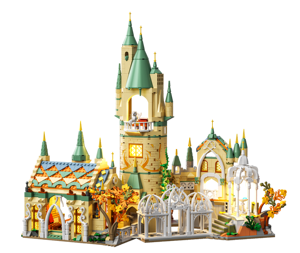 Juguetes Educativos para Niños al por Mayor, Juguetes de Ensamblaje DIY, Adornos de Juguetes, Modelo de Bloques de Construcción de Castillo de Sombra Verde <span class=keywords><strong>del</strong></span> Bosque Mágico - Product Image 2