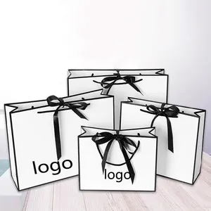Benutzer definierte Small Business Verpackung Papier Einkaufstasche Günstige Geschenkt üte mit Ihrem eigenen Logo