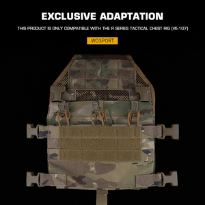 WOSPORT Mesh traspirante MOLLE Mount serie R coperchio piastra protettiva può utilizzare per 10x12 o <span class=keywords><strong>SAPI</strong></span> accessori da caccia piatto medio - Product Image 5