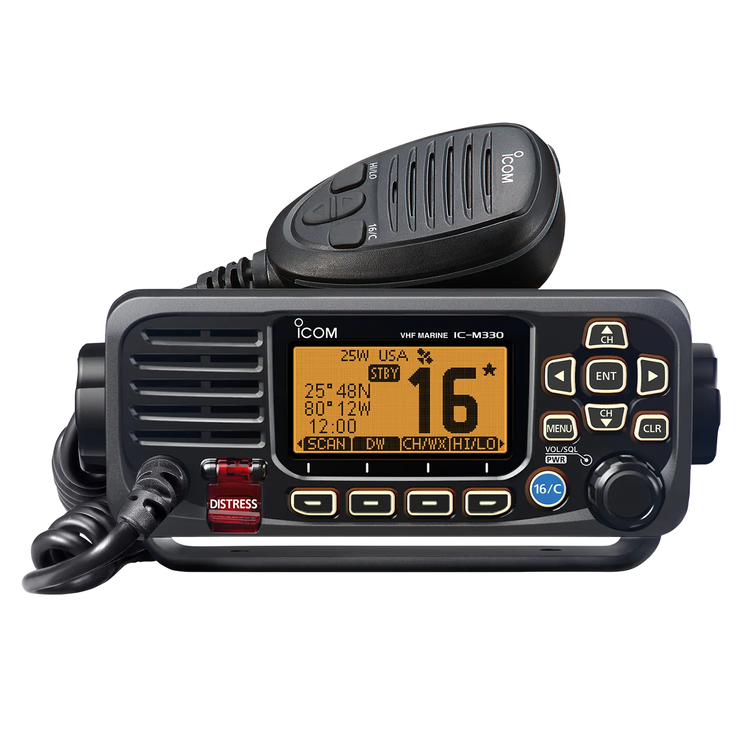 IC-M330 VHF ימיים משדרים IP67 עמיד למים רדיו ימי ביצועים גבוהים במיוחד קומפקטי לספינת ים