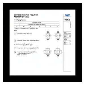 รุ่นเครื่องควบคุมแรงดันสูง ARM11A1-W03 pneumatics SMC pneumatics - Product Image 1