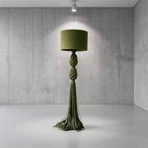 Rustic Tassel Macrame <b>Floor</b> <b>Lamp</b> Robust Iron Metal Pole Handmade Cotton Braided <b>Shade</b> Custom Color Size Standing Light <b>for</b> Hotel - Product Image 2