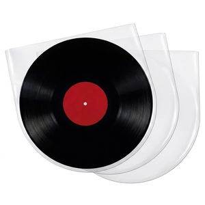 Bolsa de Plástico Transparente con Fondo Redondo y Sellado Térmico de Alto Brillo para Empaque y Almacenamiento de Fundas Interiores de Discos de Vinilo - Product Image 2