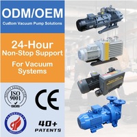 Pompe à vide rotative à palettes lubrifiée à l'huile Kaspar VR-100 3kW |   Faible bruit, vide ultime supérieur, OEM, pour l'emballage et le revêtement