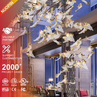 Fabricant professionnel de luminaires suspendus modernes et luxueux pour l'intérieur, décoration de grande taille, hôtel, hall, bar, restaurant, lampe LED, lustre