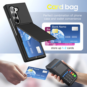 Étui portefeuille transparent haut de gamme pour Samsung Z Fold 7 avec porte-cartes et support, design de luxe, anti-rayures - Product Image 2