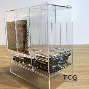 TCG personnalisé acrylique 3 emplacements <span class=keywords><strong>Pokemon</strong></span> carte à collectionner Booster Pack distributeur pour jeux de <span class=keywords><strong>cartes</strong></span> à collectionner tels que l'emballage de <span class=keywords><strong>cartes</strong></span> de sport - Product Image 4
