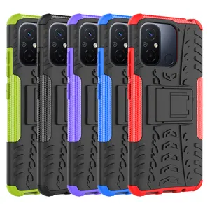 2 in 1 PC TPU Kickstand Shockproof Protective Mobile Phone Bags Case For Xiaomi Poco C55 M4 F4 For Redmi Note 12 Pro A1 Plus 11