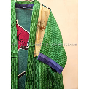Kimono de seda indio hecho a mano, bata de dormir para mujer, ropa de verano, kimono, ropa de estar por casa, kimono surtido, estilo bohemio, boho - Product Image 5