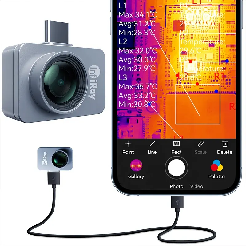 Infiray P2 pro 다기능 유형 C 안드로이드 모바일 Imager 스마트 폰 전화 적외선 열 이미징 카메라 판매