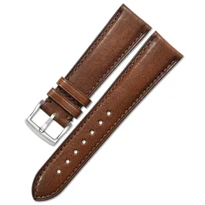Business Style Watch Strap Width Size 14mm 16mm 18mm 19mm 20mm 21mm 22mm Waterproof Watch Leather Strap Brown Watch Band