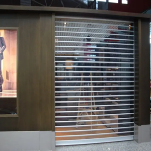 Volets roulants motorisés en alliage d'aluminium de style moderne commercial, porte transparente en PVC pour garage et atelier - Product Image 2