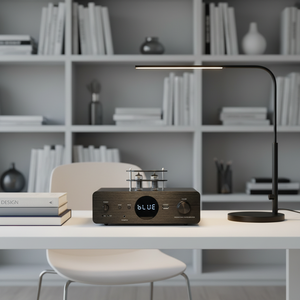 מגבר סטריאו משולב HIFI חדש 60Wx2 עם שפופרות, פאנל מסגסוגת אלומיניום, מארז מתכת, עיצוב מיני לשימוש ביתי/משרדי - Product Image 6