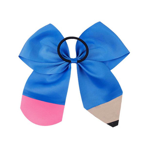 Vente chaude 5 pouces <span class=keywords><strong>JOJO</strong></span> ruban nœud papillon cheveux cravates gros arcs cheveux corde pour bandeau pour enfants - Product Image 6