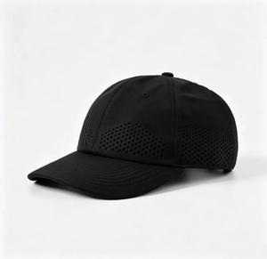 Custom Hand Embroidery Waterproof Golf Caps with Laser Cut <b>Leopard</b> Pattern Inner Tape Closure Vietnam Manufacturer Logo <b>Print</b> - Product Image 3
