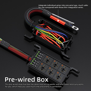Caja de Relés Pre-cableada e Impermeable de 6 Vías y 12V, Bloque de Soporte para Relés, Caja de Fusibles y Relés Automotrices ATC/ATO - Product Image 5