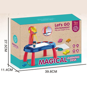 Set mainan lukis anak-anak, papan gambar ajaib kartun kreatif, mainan meja belajar - Product Image 4