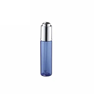 2024花式新设计蓝色化妆品护肤霜油15毫升10毫升5毫升20毫升玻璃瓶，带压力泵滴管