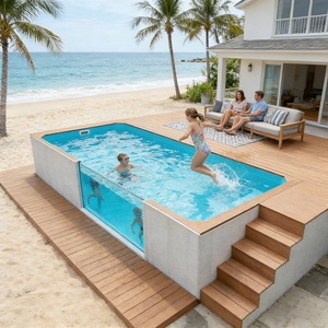 ผ้าคลุมสระว่ายน้ำใยแก้วคุณภาพสูงสำหรับสระว่ายน้ำกลางแจ้ง สระว่ายน้ำแบบคอนเทนเนอร์ สระว่ายน้ำไฟเบอร์กลาส - Product Image 3