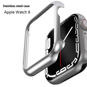 Tschick correa de <span class=keywords><strong>acero</strong></span> inoxidable de lujo para Apple Watch 40mm 41mm 44mm 45mm 49mm cubierta para IWatch Series 8 7 6 5 4 SE Ultra - Product Image 1