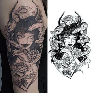 Juice Herbal Bras <span class=keywords><strong>Tatouage</strong></span> Non-réfléchissant Semi Permanent Ins Vent Mâle Cravate Foncé <span class=keywords><strong>Fleur</strong></span> Bras Femme Étanche Faux <span class=keywords><strong>Tatouage</strong></span> Autocollant - Product Image 6