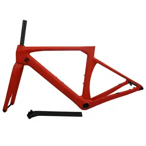 Made In China 700C Aero Design Kohle faser Rennrad rahmen 142mm Scheiben bremse Rennrad rahmen