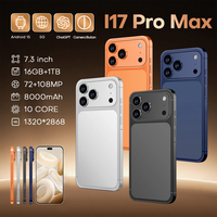 Versión Global I17 Pro Max 5G, Funda para Teléfono Inteligente, Deca Core HD LTE 5G, Teléfono Inteligente de 16GB+1TB, Desbloqueado, Doble SIM, Teléfonos Móviles