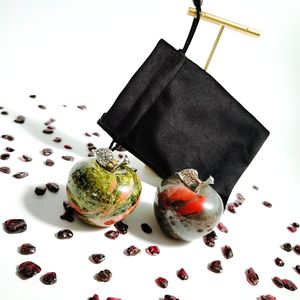 Prodotto Fai-da-Te Benefico, Mela Intagliata a Mano in Cristallo di Ametista Naturale, Regalo di Compleanno in Offerta, Decorazioni Natalizie - Product Image 6