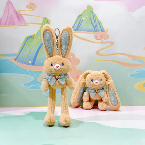 Fun <b>Pull</b> Bunny Cute Plush Toy Pendant <b>Pull</b> Ear Rabbit Keychain Pendant Bag Pendant Decoration - Product Image 4