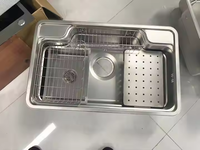 304 acier inoxydable nano gaufrage évier de cuisine bol unique maison cuisine bassin évier avec plaque de vidange