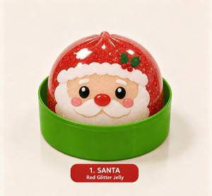 Juguete Antiestrés con Forma de Dumpling Navideño, Juguete Sensorial para Apretar, Set de Regalo en Caja - Product Image 3