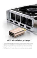 Lock Screen Device 4K Graphics Card Male/Female Remote Virtual Display EDID Dummy Plug