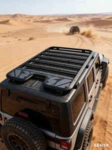 Porte-bagages de toit noir en alliage d'aluminium, plateforme de transport de marchandises - Product Image 1