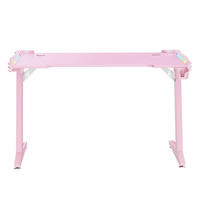 Échantillon gratuit de bureau de jeu rose avec lumière LED RVB pour ordinateur de jeu pour filles PC Gamer Table de jeu