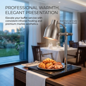 Lampe chauffante pour aliments sur base en marbre, lampe chauffante pour aliments de qualité commerciale, équipement de cuisine pour restaurant, équipement de cuisine pour restaurant - Product Image 4