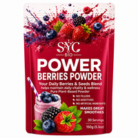 SYC BIO Poudre de baies naturelles pour adultes, mélange de graines de baies, soutien antioxydant, bien-être quotidien, 150g, 30 portions