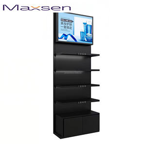 スマート5段LCDメタル香水ディスプレイスタンド、美容店用収納付き、環境に優しいサロンメイクアップ棚、組み立て済み - Product Image 3