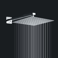 Ensemble de robinetterie de douche murale en laiton chromé poli noir avec design moderne pour salle de bain d'hôtel