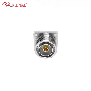 N femelle 7/16 <span class=keywords><strong>DIN</strong></span> <span class=keywords><strong>prise</strong></span> <span class=keywords><strong>jack</strong></span> 4 trous montage sur panneau à souder connecteur à bride rf - Product Image 2