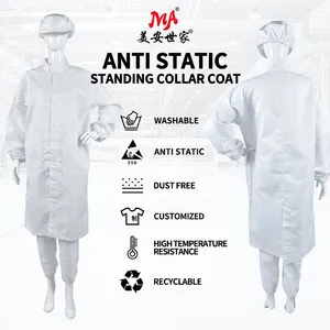 Ropa electrostática de verano de fábrica, traje de trabajo antiestático, abrigo antiestático, bata de seguridad para prendas ESD HI VIS