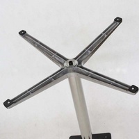 Pieds de table en alliage d'aluminium à quatre branches, pieds de table en forme de croix, pieds de table en métal pour bureau, hôtel, restaurant, café, support de table