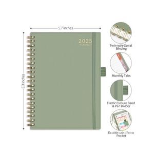 Planner personalizzato stampa copertina rigida in pelle 2026 2025 libro Planner rilegato a disco <span class=keywords><strong>per</strong></span> insegnanti - Product Image 3