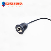 Rj45 Konektor Tahan Air Usb Extender Rj45 Laki-laki Ke Perempuan CAT5e LAN Ethernet Adaptor Jaringan Mobil Tahan Air Kabel