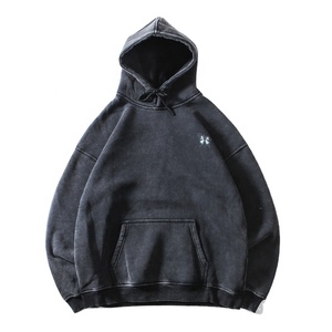 Sudadera con capucha lavada con ácido para mujer, Jersey Vintage de gran calidad, lavado de la <span class=keywords><strong>serie</strong></span> High Street - Product Image 1