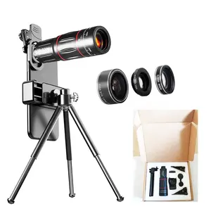 28X Hd Telezoom Lens Fisheye 0.63X Groothoek Close-Up Macro Fotografie 4 In 1 Lens Mobiele Telefoon Telescoop Lens kits