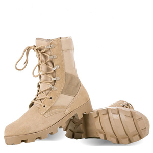Stivali <span class=keywords><strong>tattici</strong></span> da <span class=keywords><strong>uomo</strong></span> impermeabili per escursioni all'aperto scarpe di sicurezza da lavoro in pelle scamosciata resistente con stivali da giungla in acciaio - Product Image 2