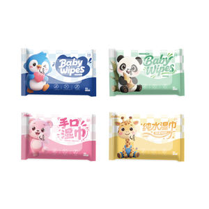 Usine en gros PH neutre 10 pièces poche 99% eau mains bouche lingettes Panda Mini lingettes - Product Image 5